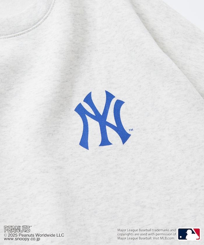 MLB×《PEANUTS》特別款寬鬆版型背部印花圓領衛衣/YANKEES