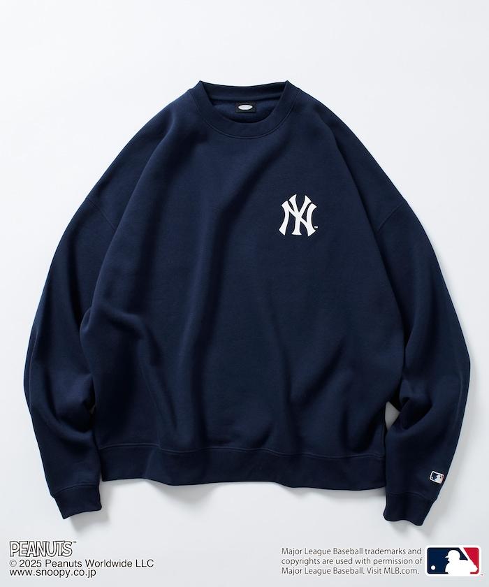 MLB×《PEANUTS》特別款寬鬆版型背部印花圓領衛衣/YANKEES