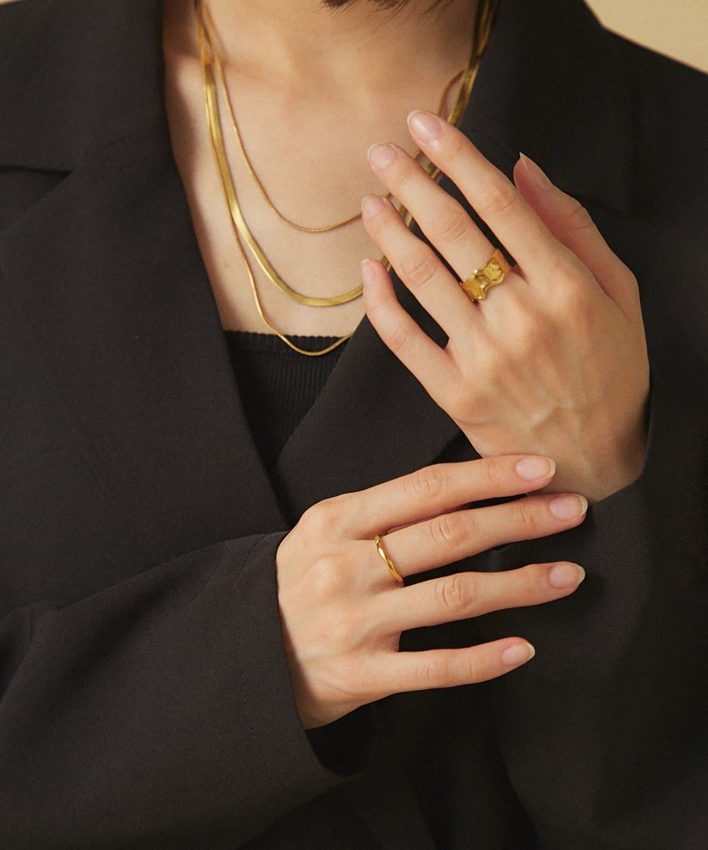 【nane】【2件套】簡約設計戒指