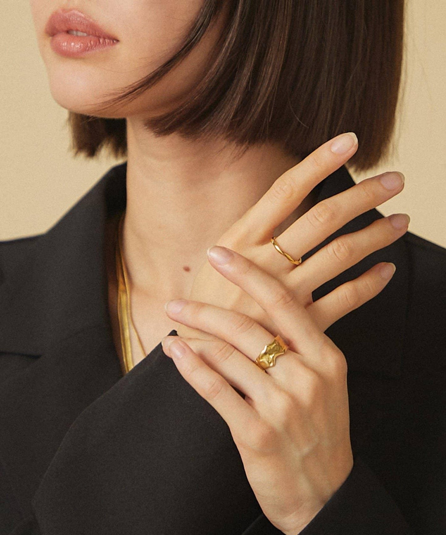 【nane】【2件套】簡約設計戒指