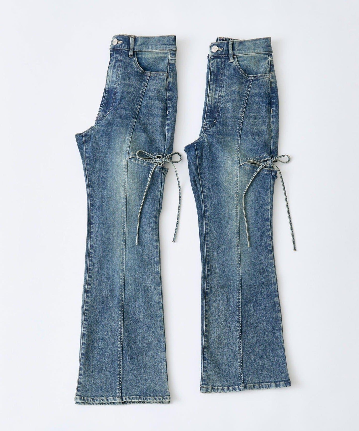 側開叉彈力牛仔褲Ver2