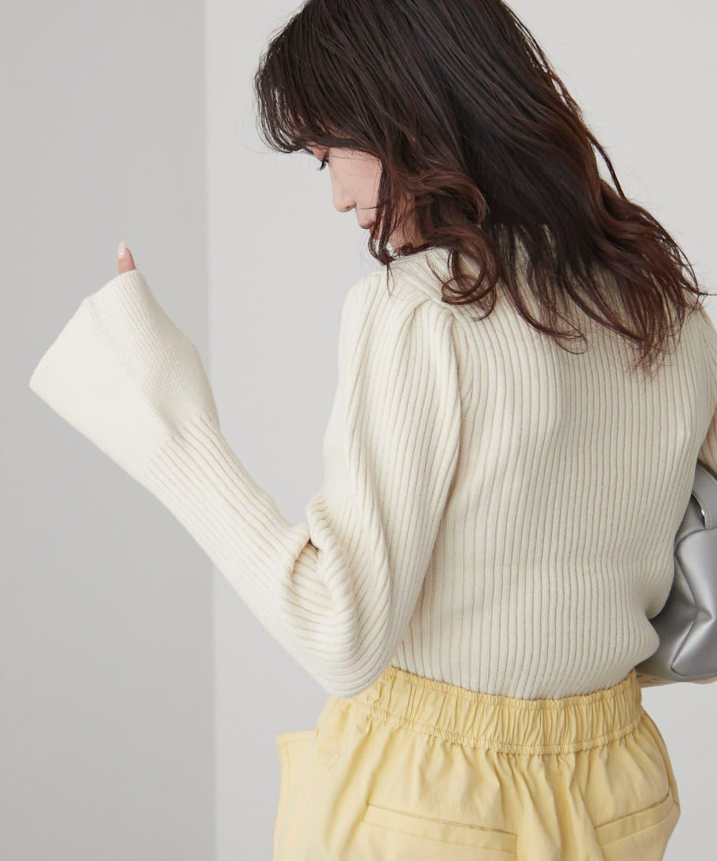 W喇叭袖羅紋針織衫