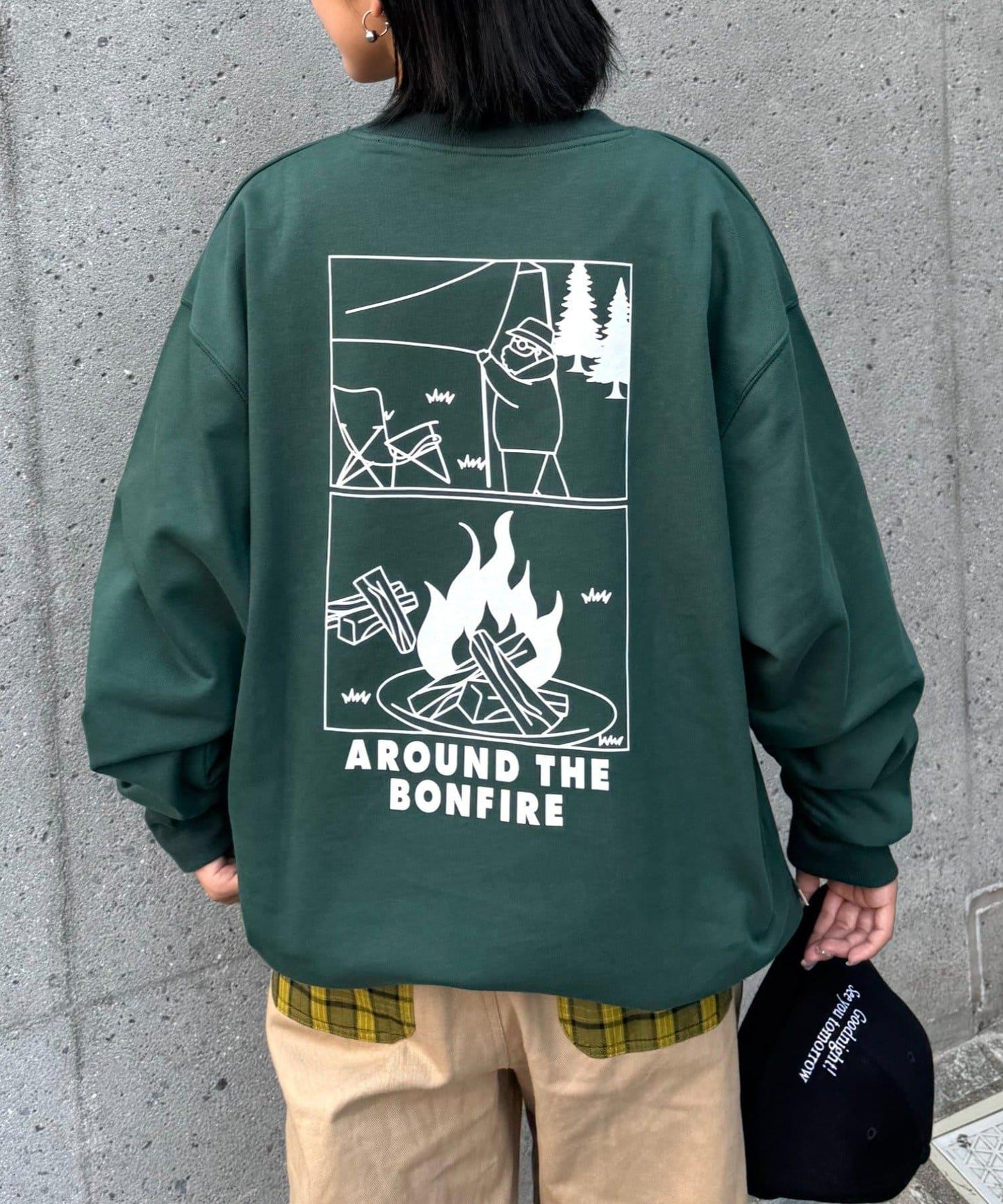 【ojisan】簡約刺繡衛衣圓領衫