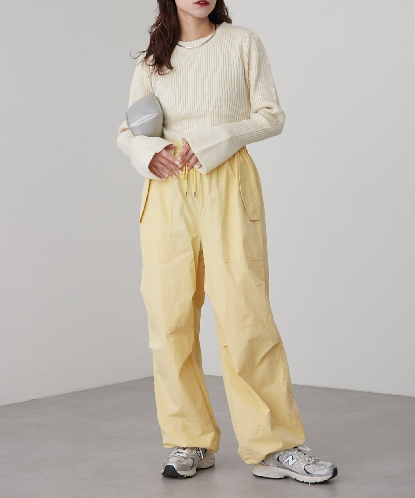 W喇叭袖羅紋針織衫