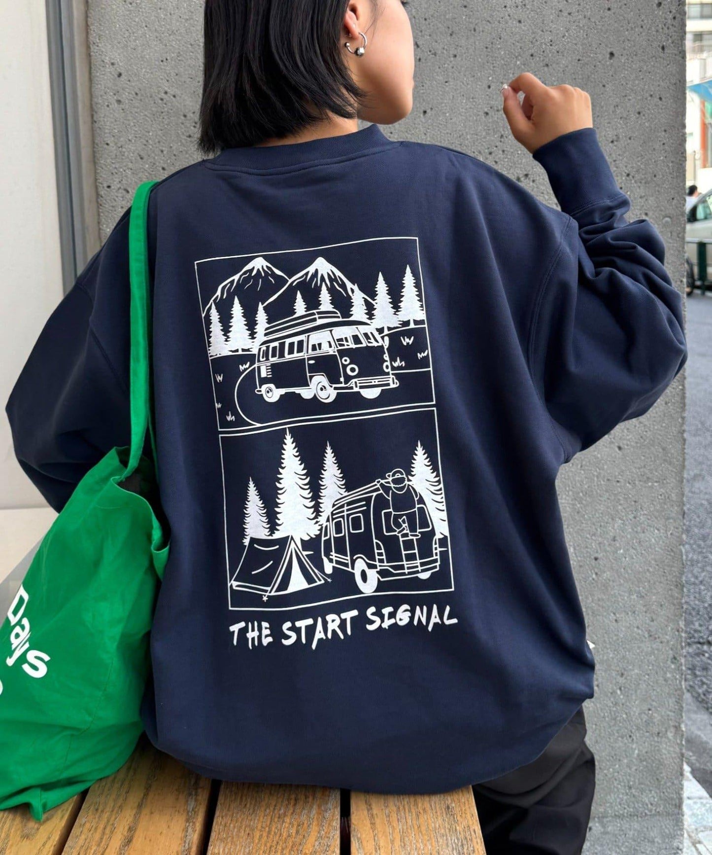 【ojisan】簡約刺繡衛衣圓領衫
