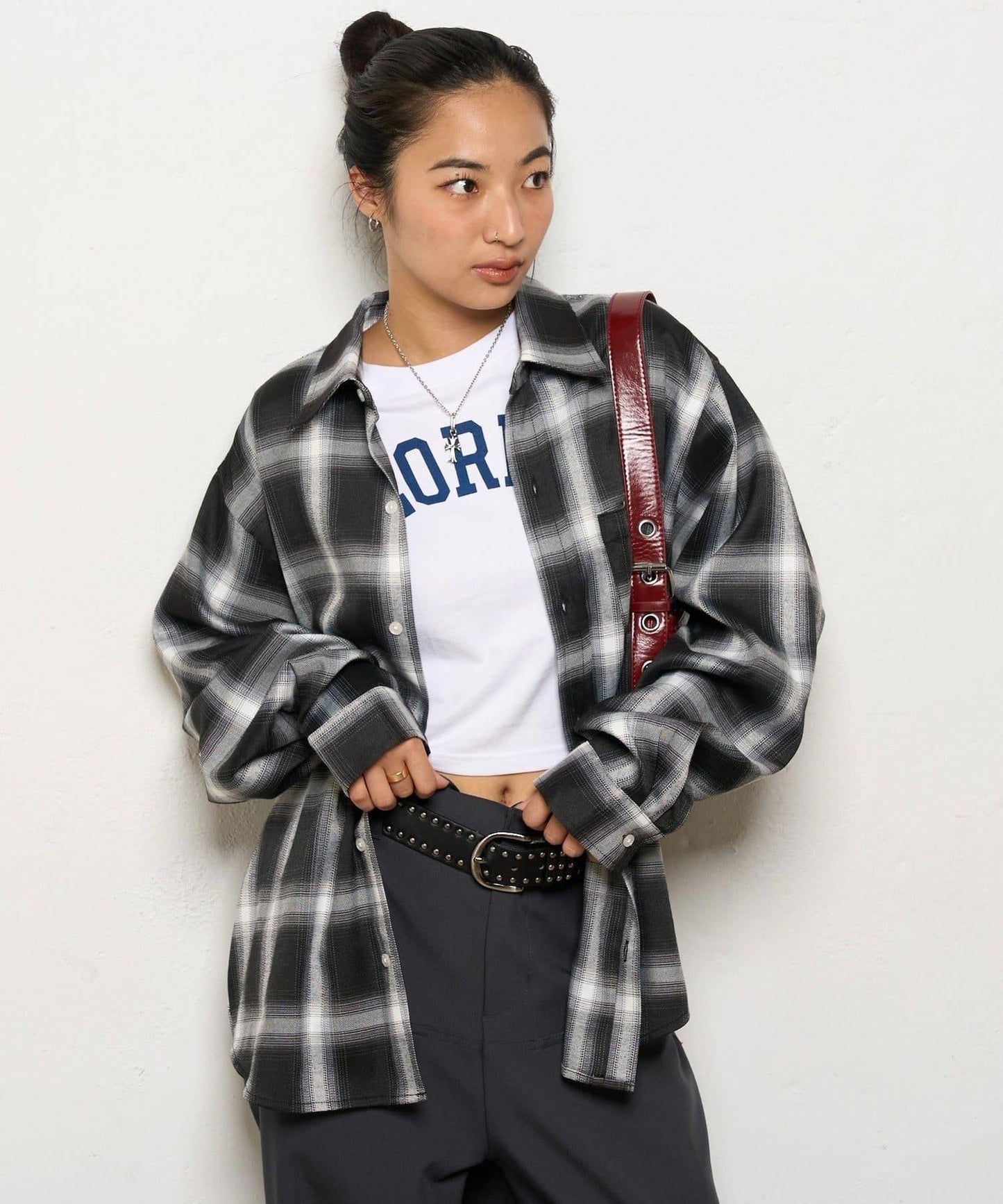 KOOKYN漸變格子襯衫