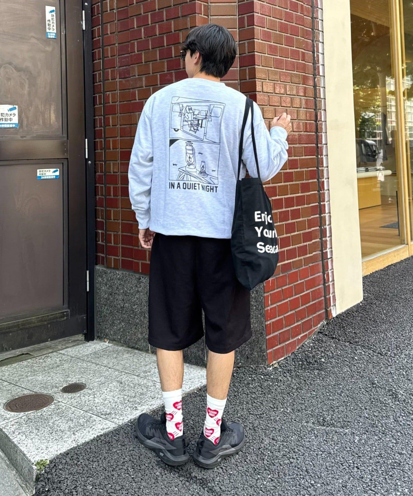 【ojisan】簡約刺繡衛衣圓領衫