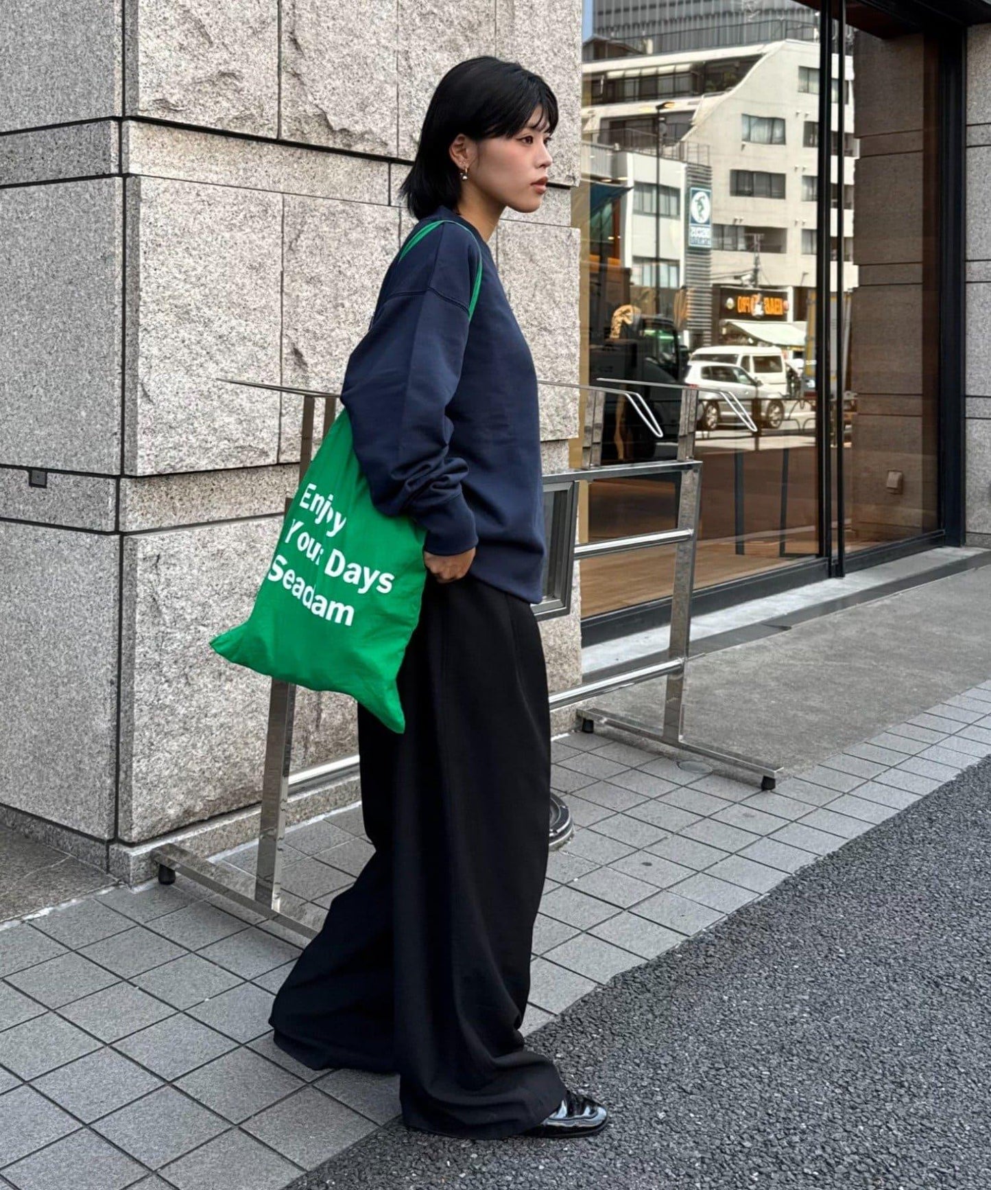 【ojisan】簡約刺繡衛衣圓領衫