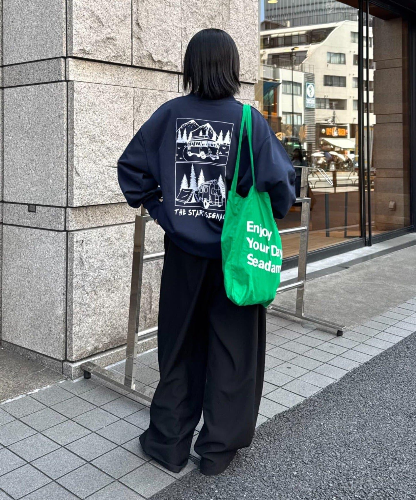 【ojisan】簡約刺繡衛衣圓領衫