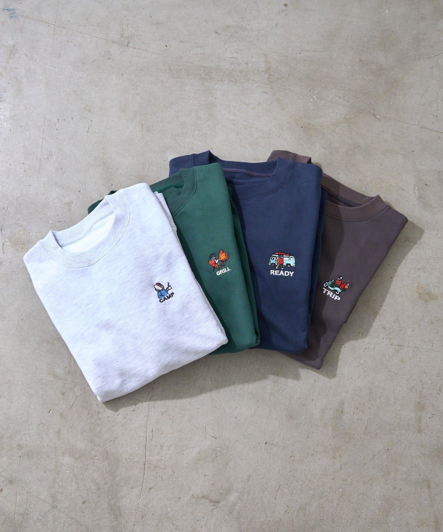 【ojisan】簡約刺繡衛衣圓領衫