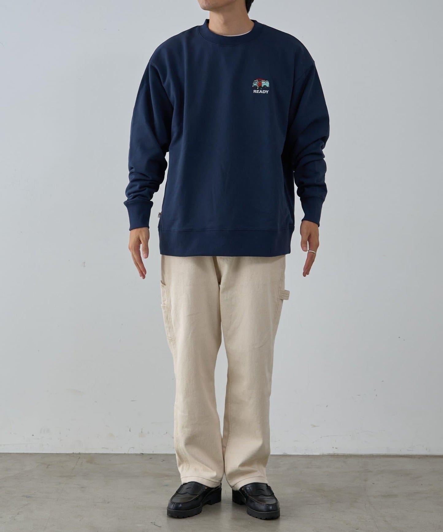 【ojisan】簡約刺繡衛衣圓領衫