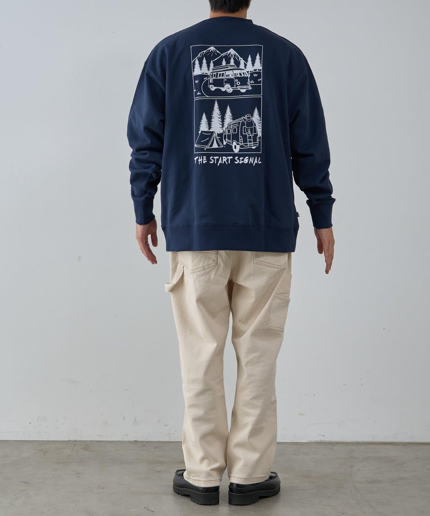 【ojisan】簡約刺繡衛衣圓領衫