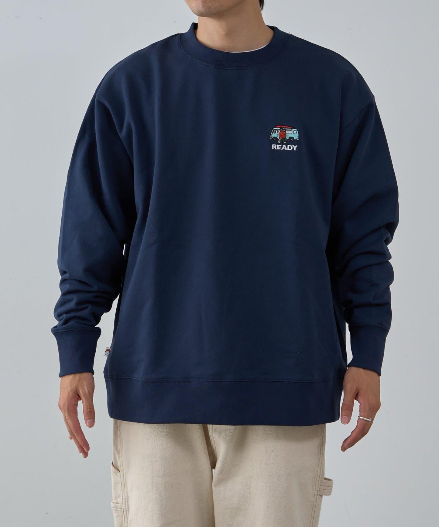 【ojisan】簡約刺繡衛衣圓領衫