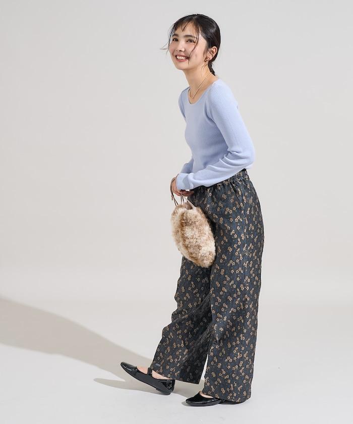 可機洗含絲船領羅紋針織衫