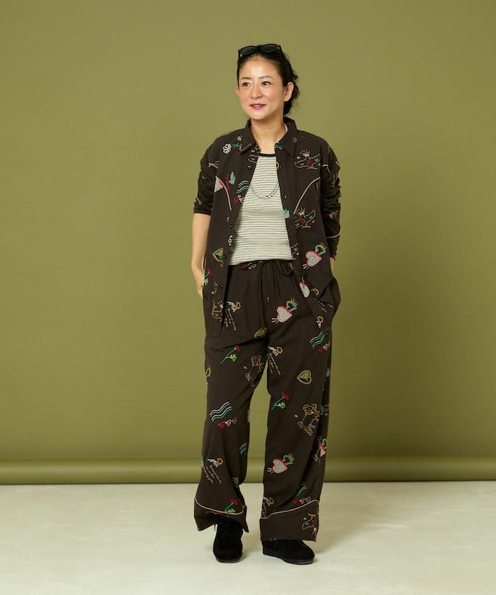 圖案刺繡花紋襯衫