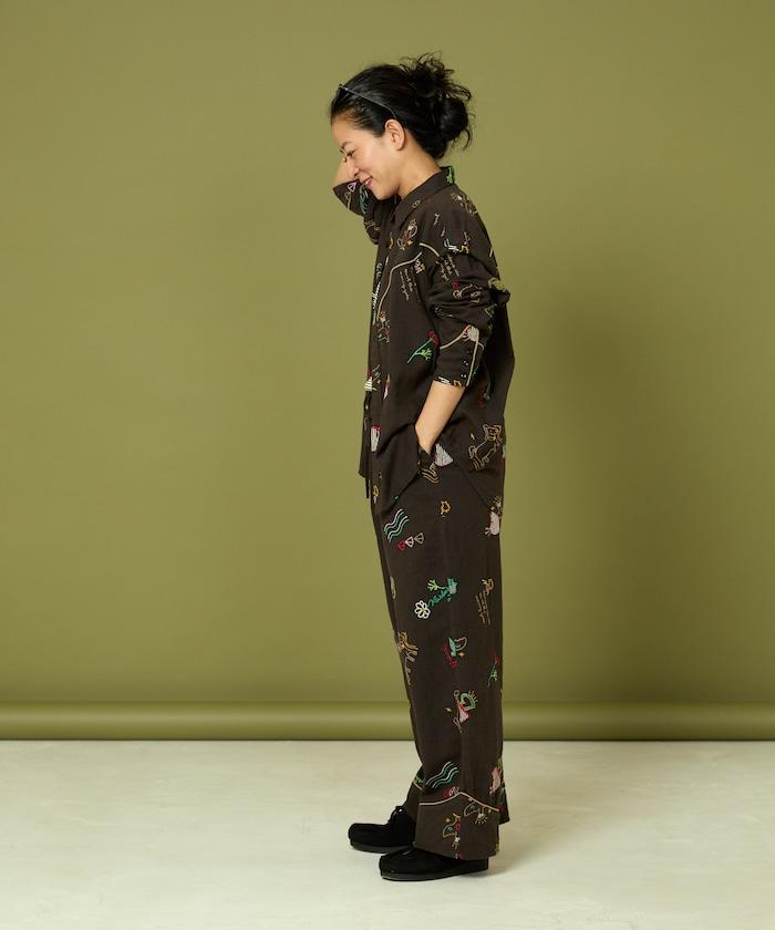 圖案刺繡花紋襯衫