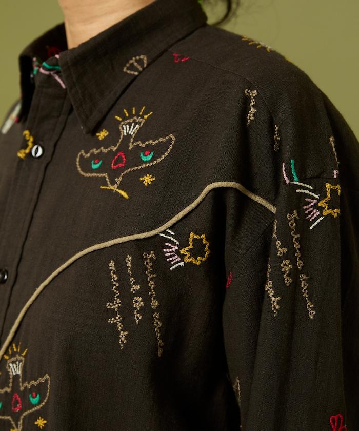 圖案刺繡花紋襯衫
