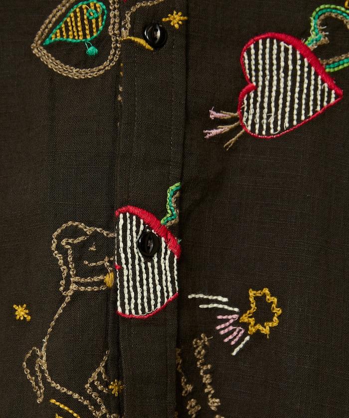 圖案刺繡花紋襯衫