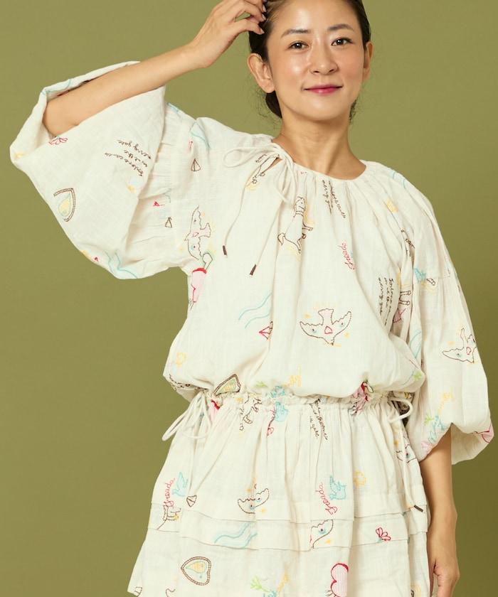 圖案刺繡連衣裙