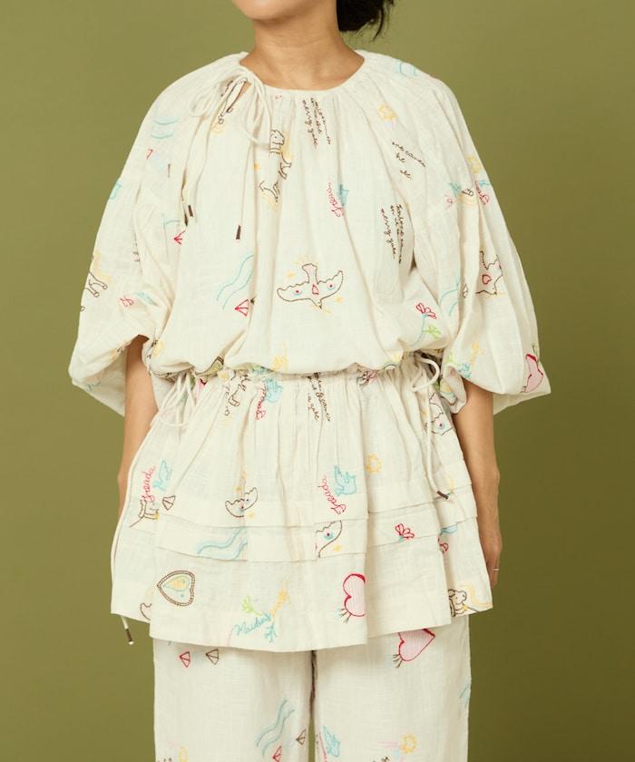 圖案刺繡連衣裙