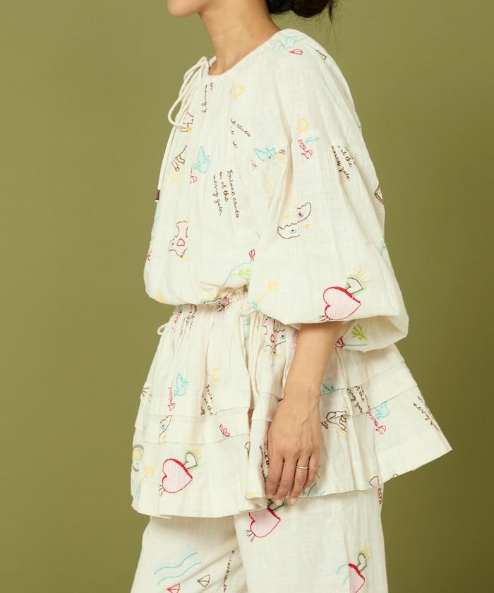 圖案刺繡連衣裙