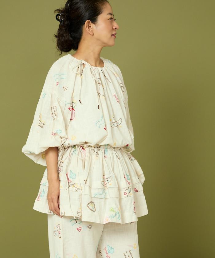 圖案刺繡連衣裙
