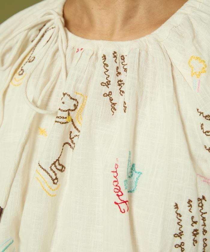 圖案刺繡連衣裙
