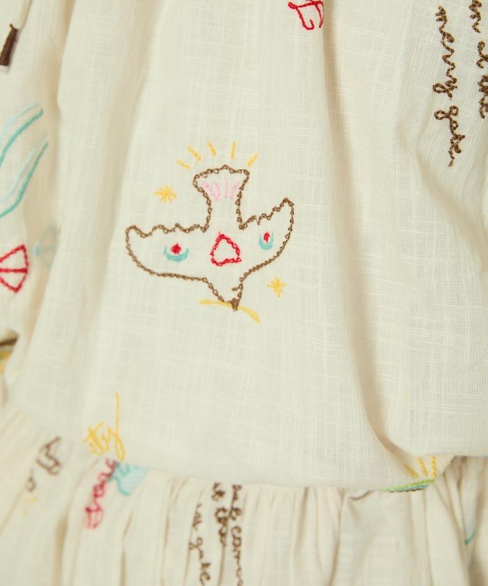 圖案刺繡連衣裙
