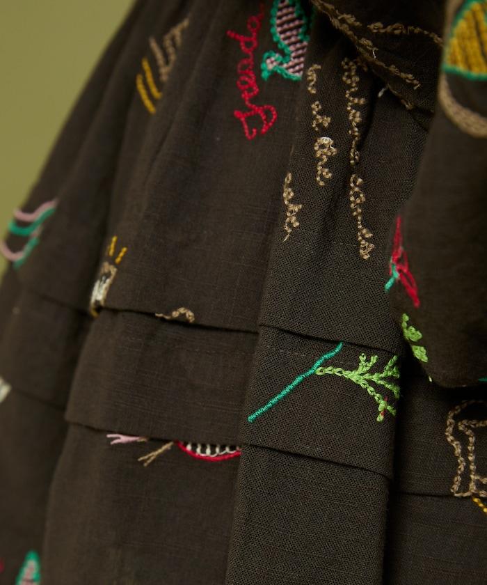 圖案刺繡連衣裙
