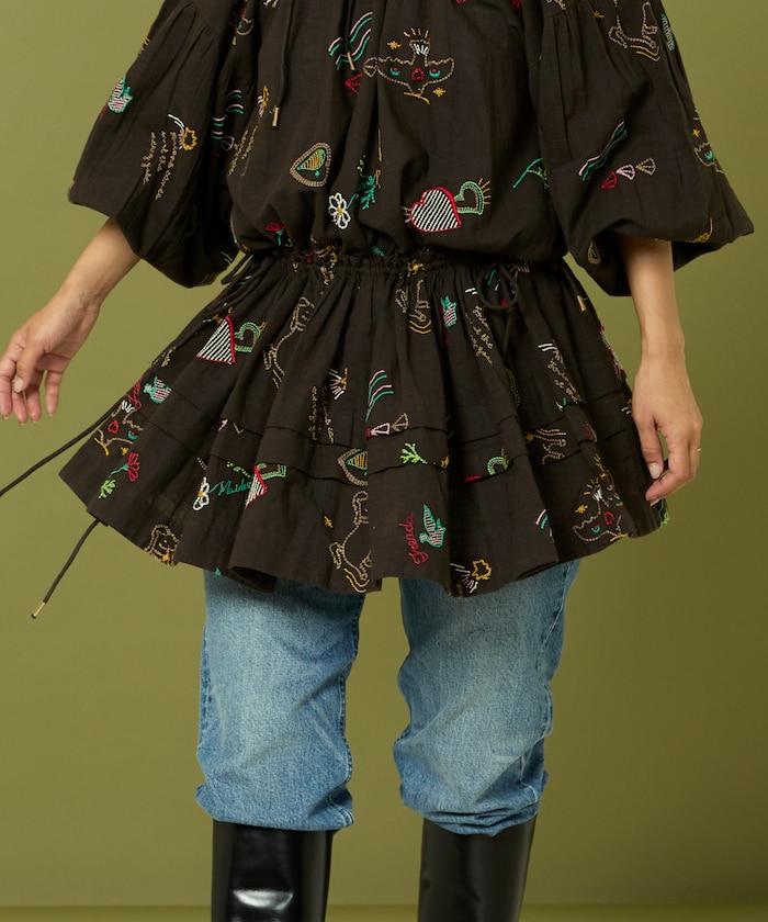圖案刺繡連衣裙