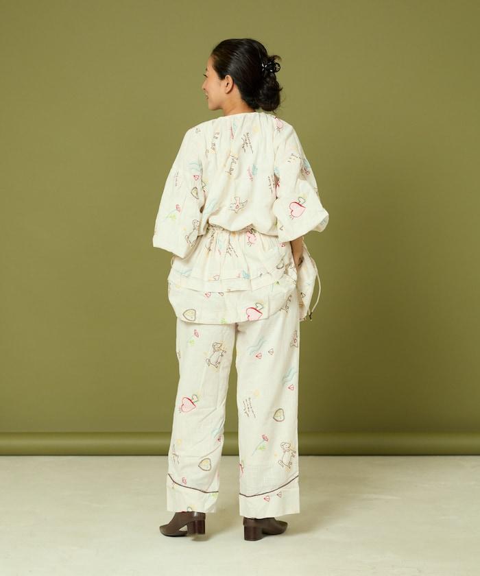 圖案刺繡花紋長褲