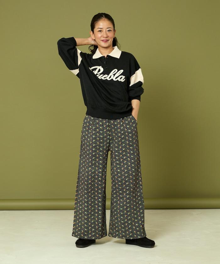 寬鬆保暖長褲 “Flower”