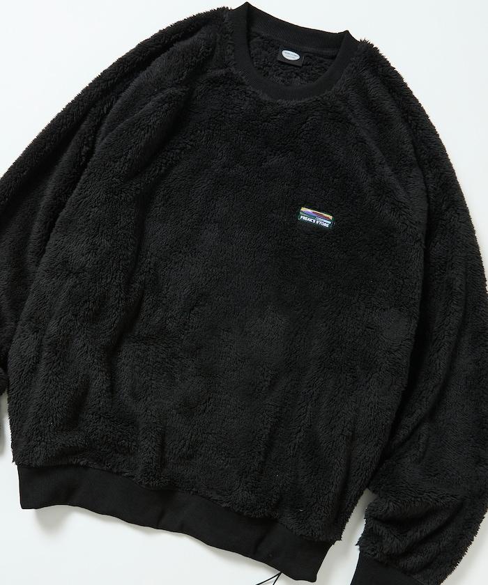 寬鬆版型插肩袖長絨抓絨套頭衫