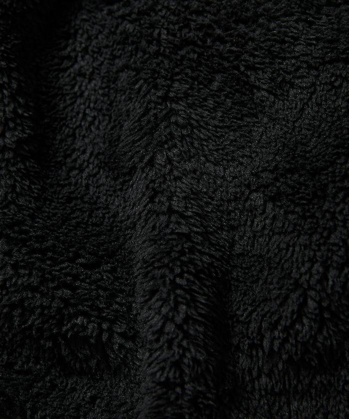 寬鬆版型插肩袖長絨抓絨套頭衫