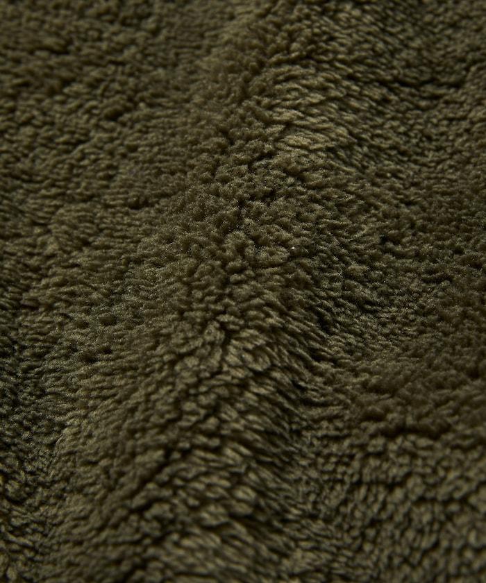 寬鬆版型插肩袖長絨抓絨套頭衫