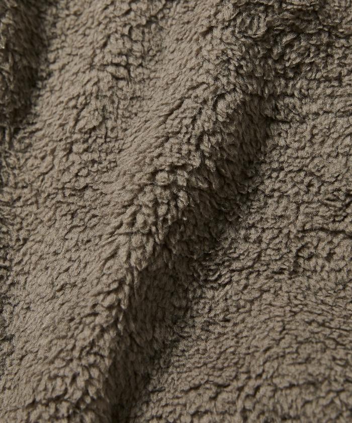 寬鬆版型插肩袖長絨抓絨套頭衫