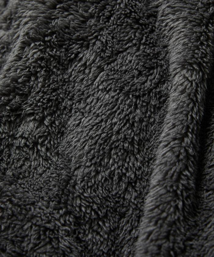 寬鬆版型插肩袖長絨抓絨套頭衫