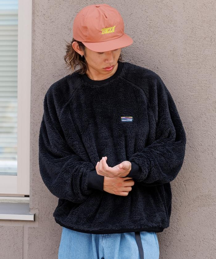 寬鬆版型插肩袖長絨抓絨套頭衫