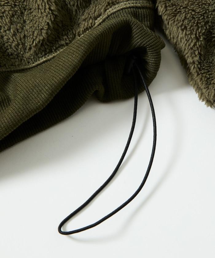 寬鬆版型長絨抓絨套頭連帽衛衣