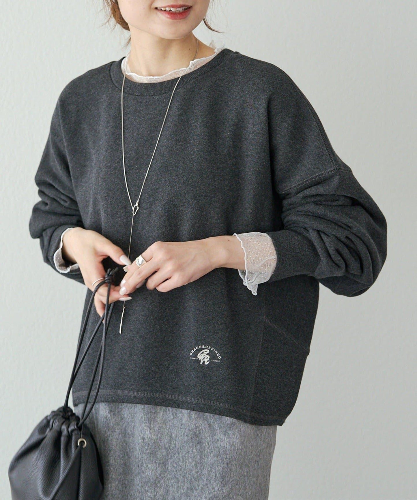 側條紋衛衣套頭衫