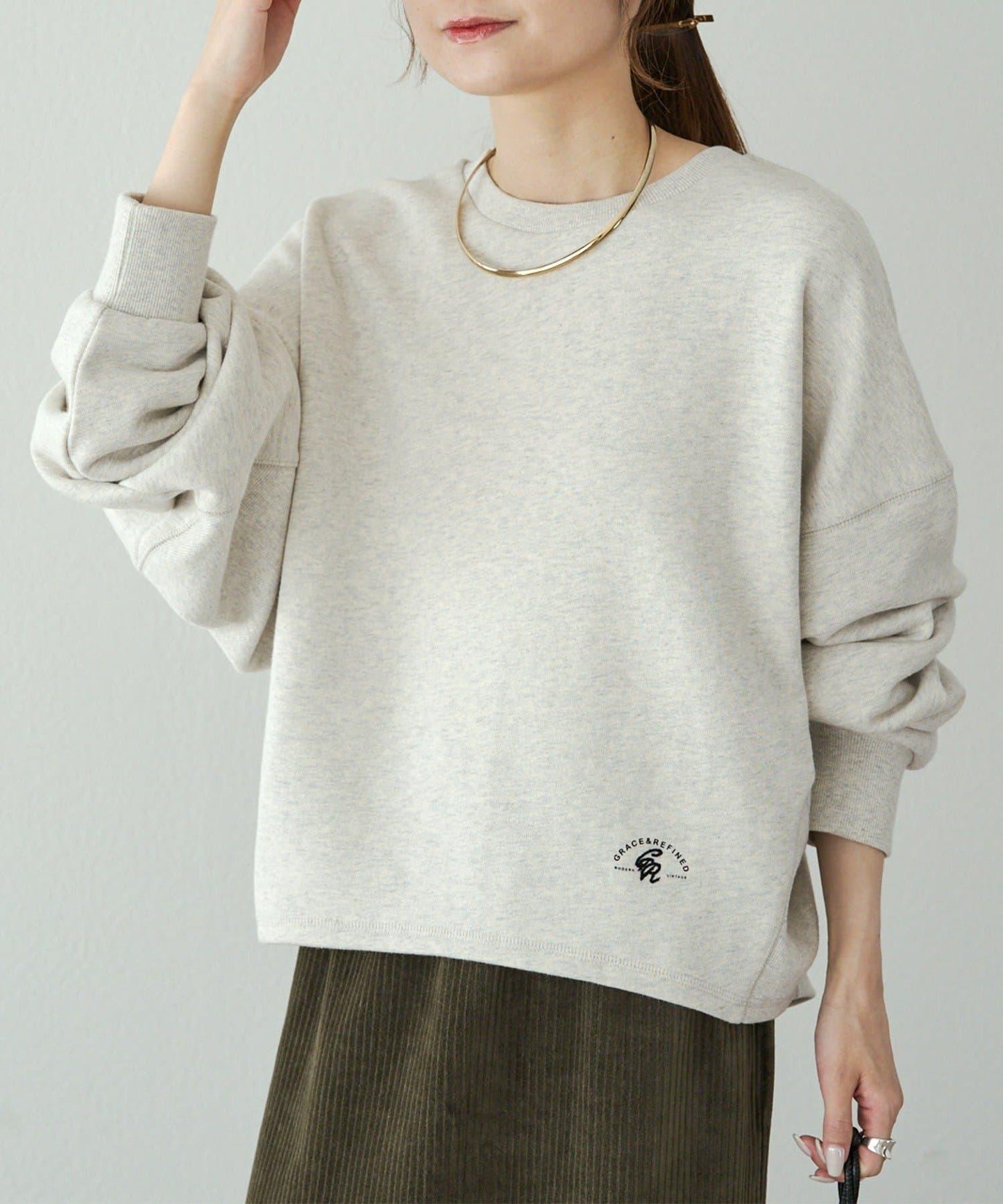 側條紋衛衣套頭衫