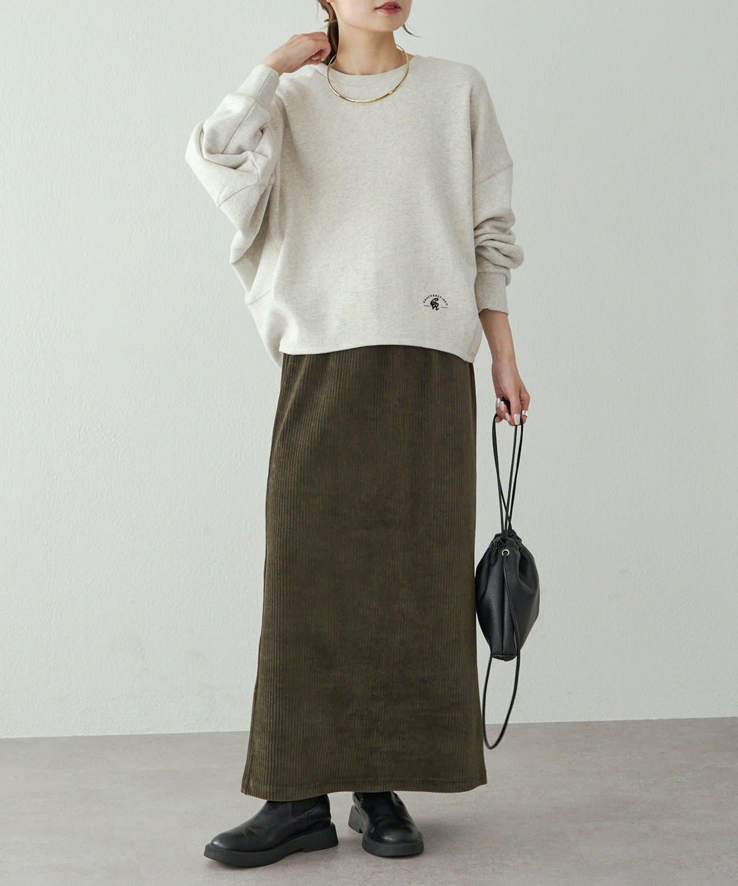 側條紋衛衣套頭衫