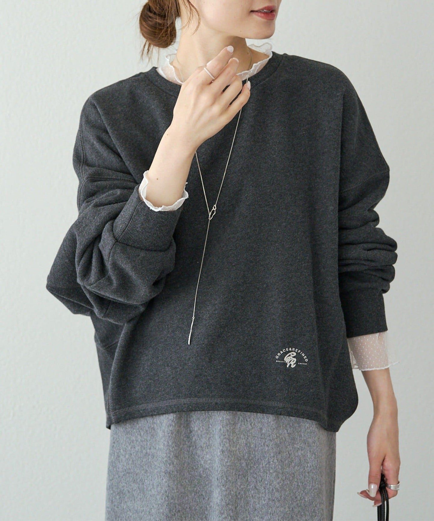 側條紋衛衣套頭衫