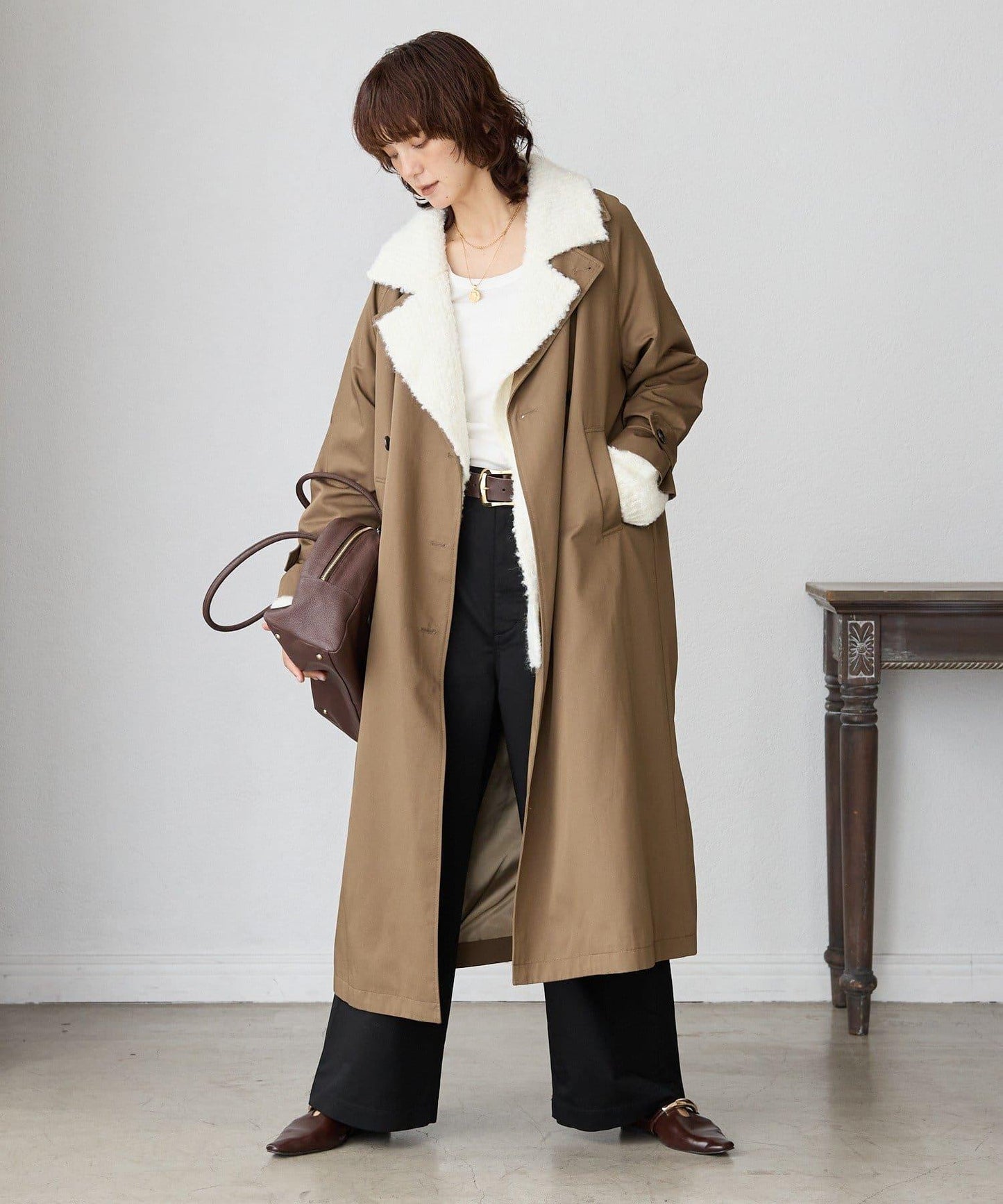 【MONN.:.(モン)】棉質斜紋長褲