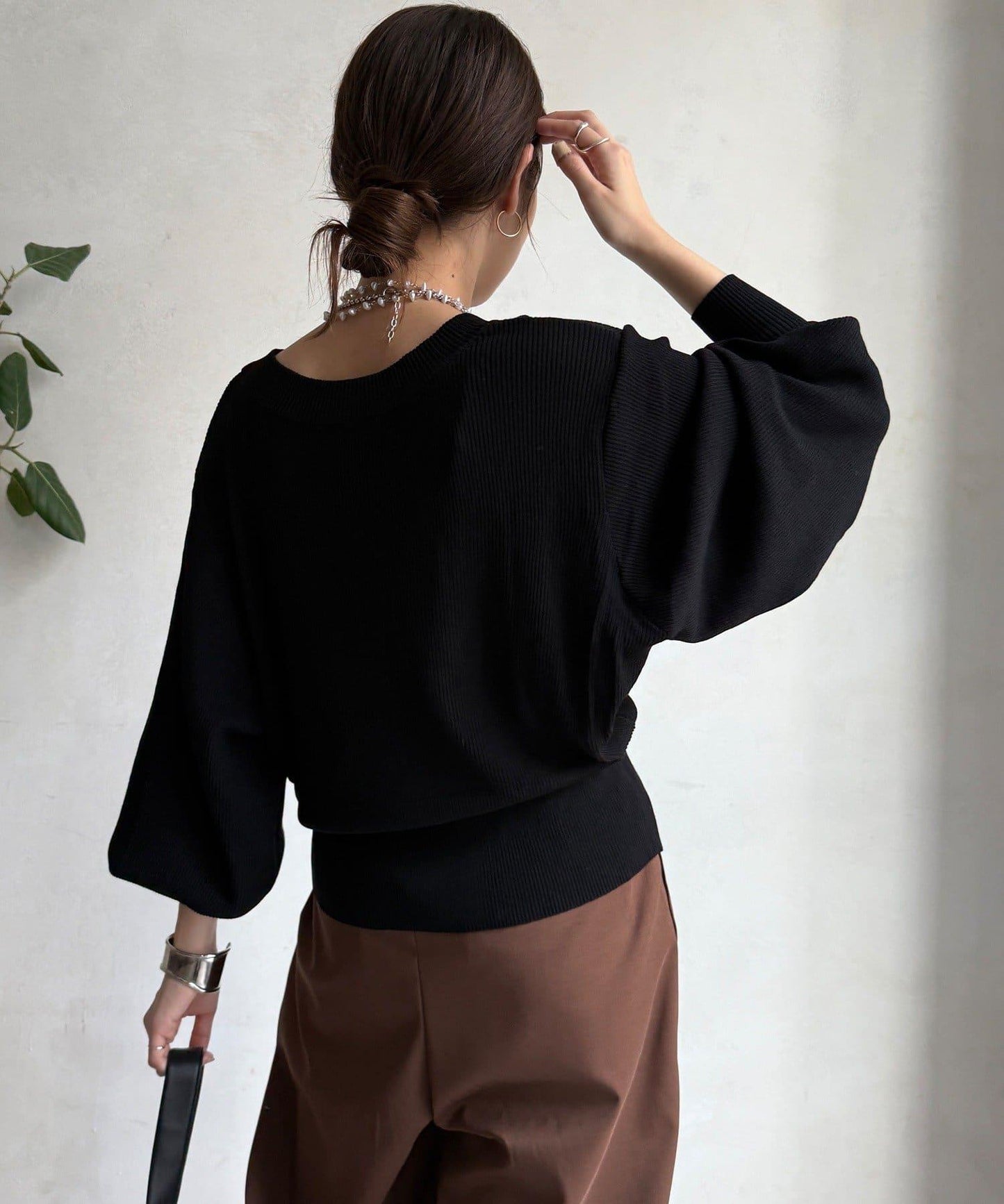 前後兩穿拉鍊針織衫