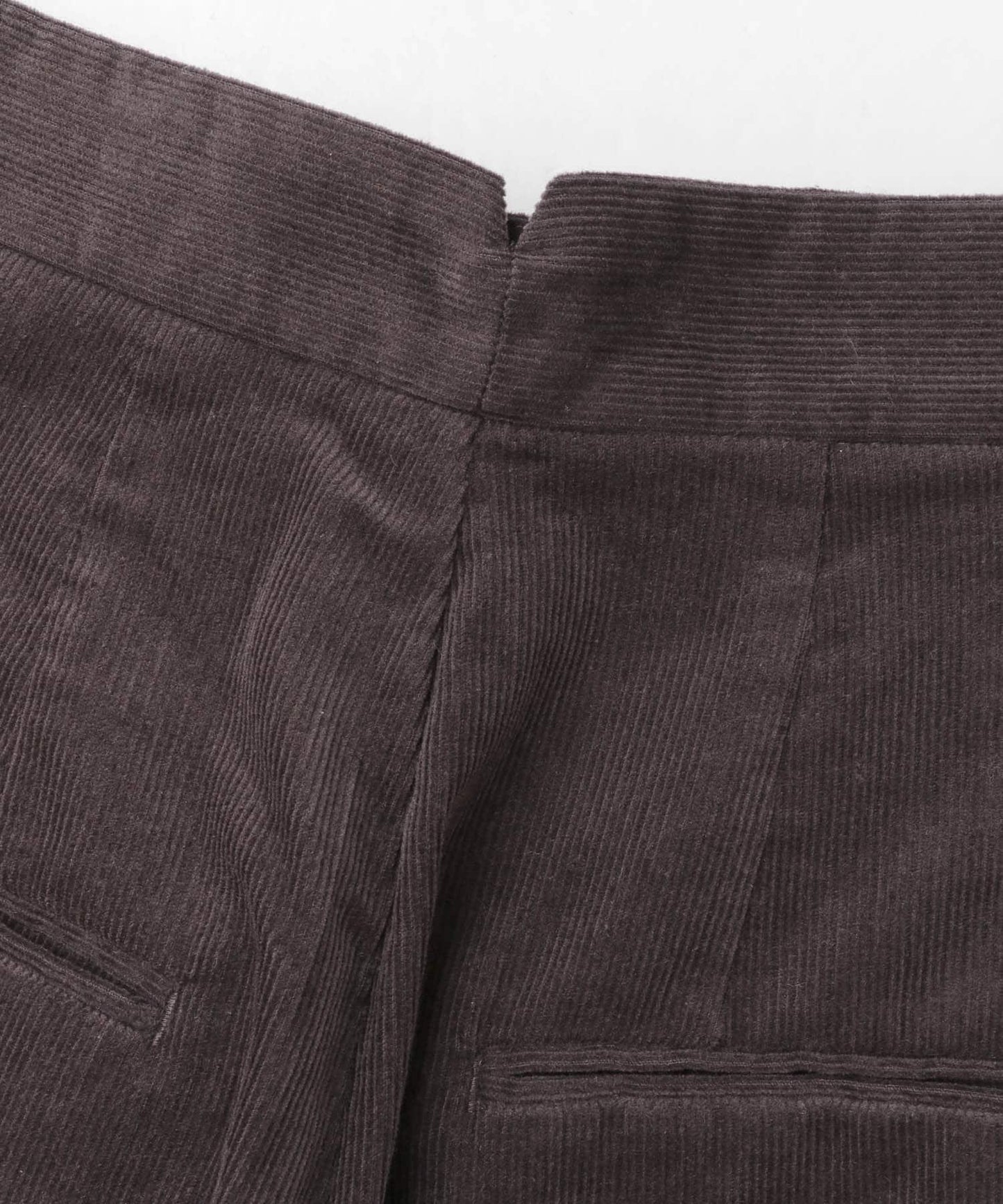 燈芯絨翻邊長褲∴