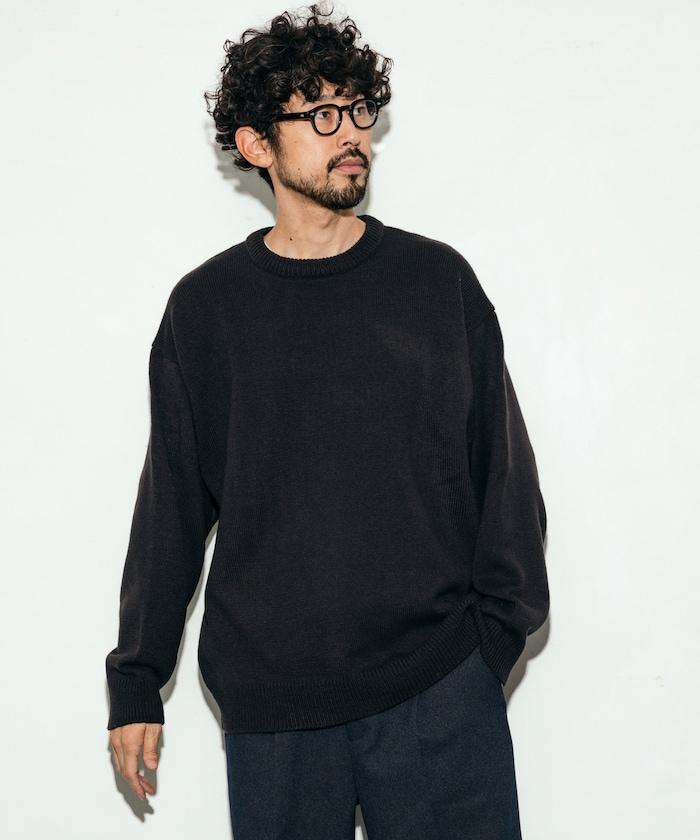寬鬆版字母標誌圓領針織衫