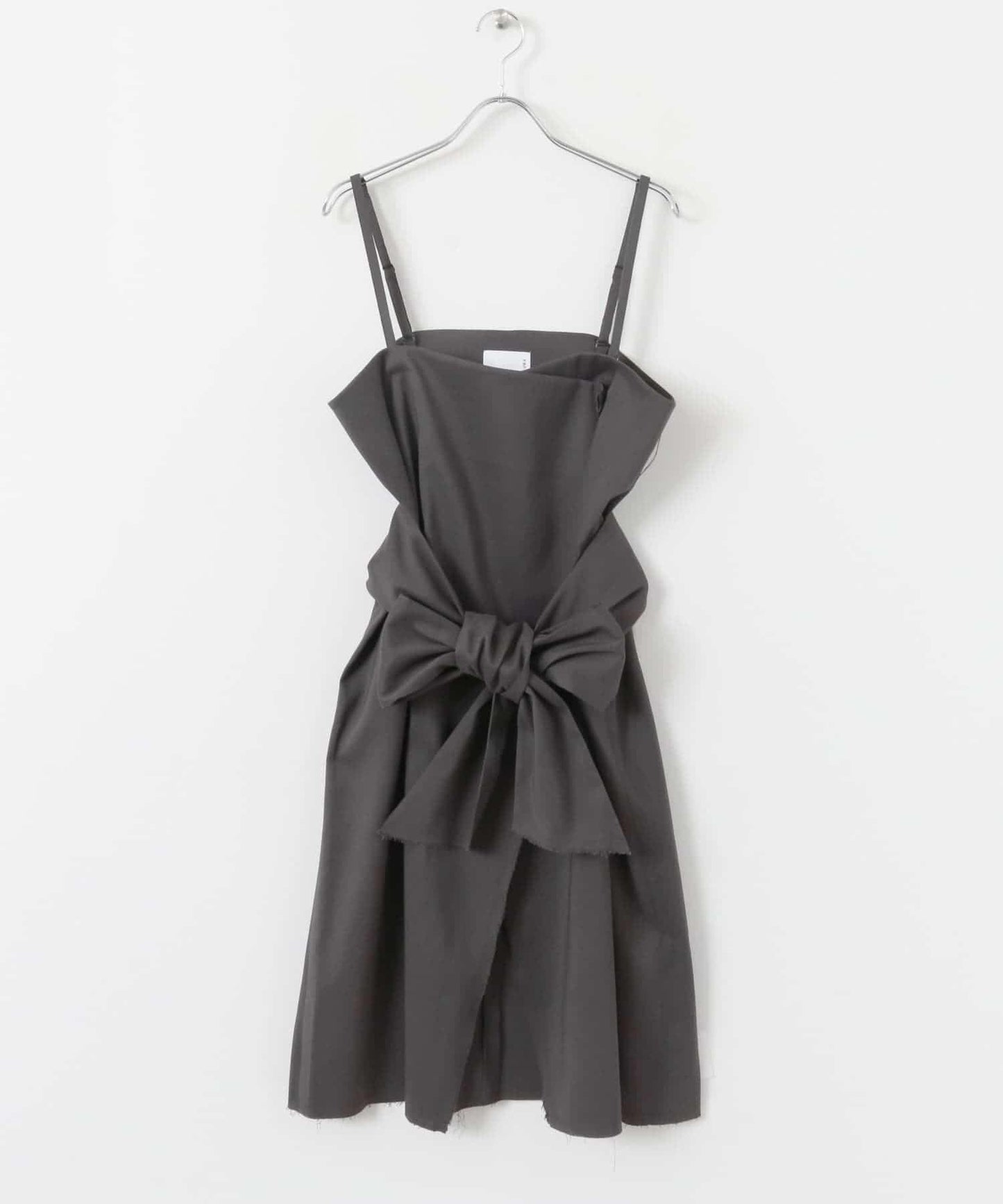 2WAY裹身吊帶連衣裙∴