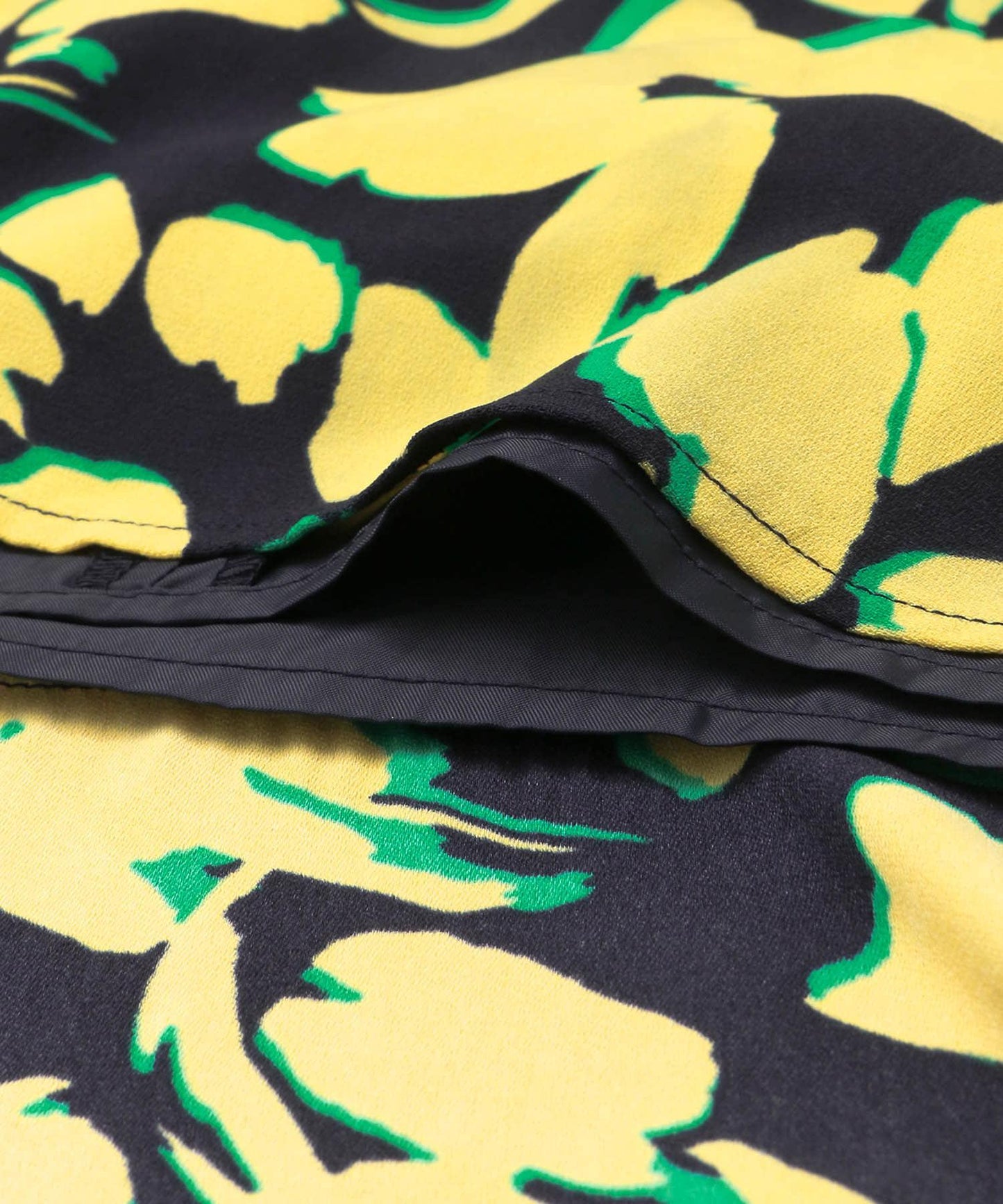 植物印花不規則下襬半身裙∴