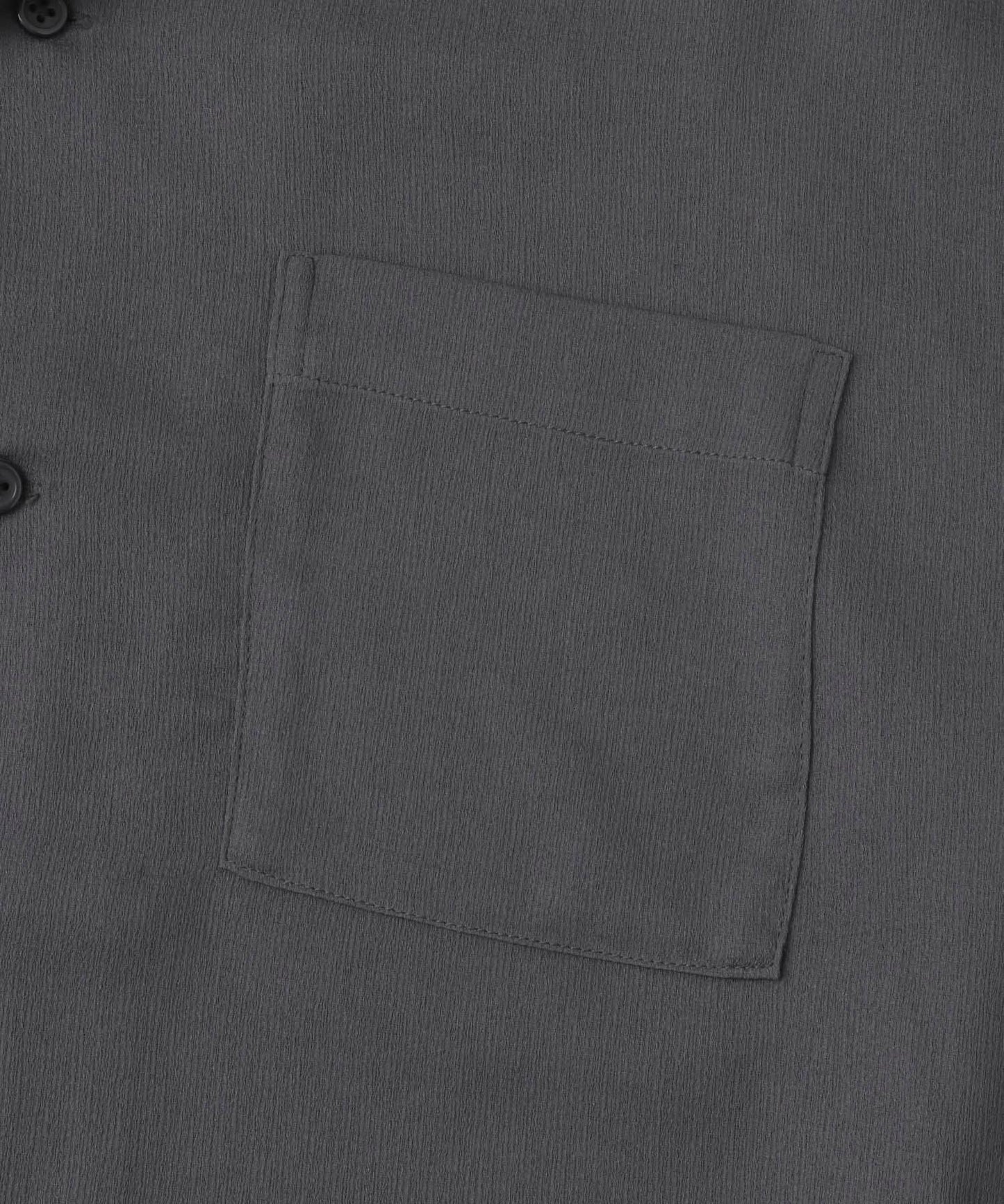 中性透視褶皺開領襯衫